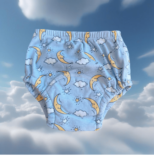 Estampado de lunas y nubes