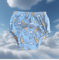 Estampado de lunas y nubes